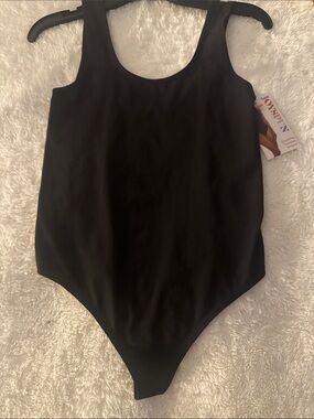 Joey+N Black Scoop Neck Women's Bodysuit